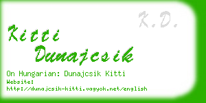 kitti dunajcsik business card